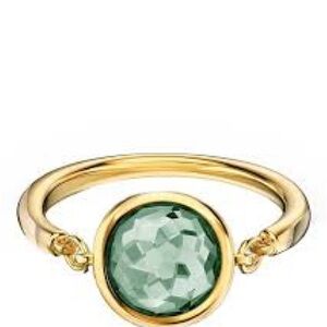 Swarovski Tahlia ring, green, gold plated - Size 8